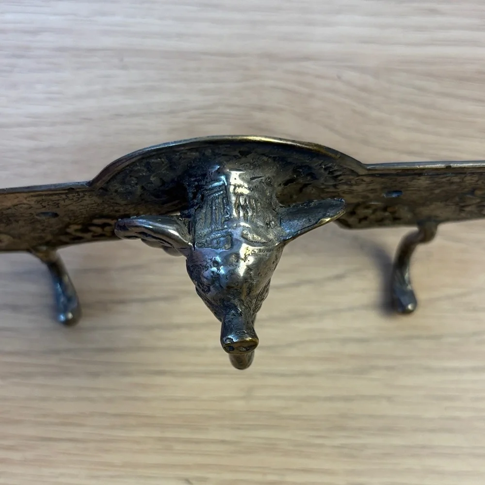 Antiqued Elephant‎ Trunk Up Silver Wall Hook Decor